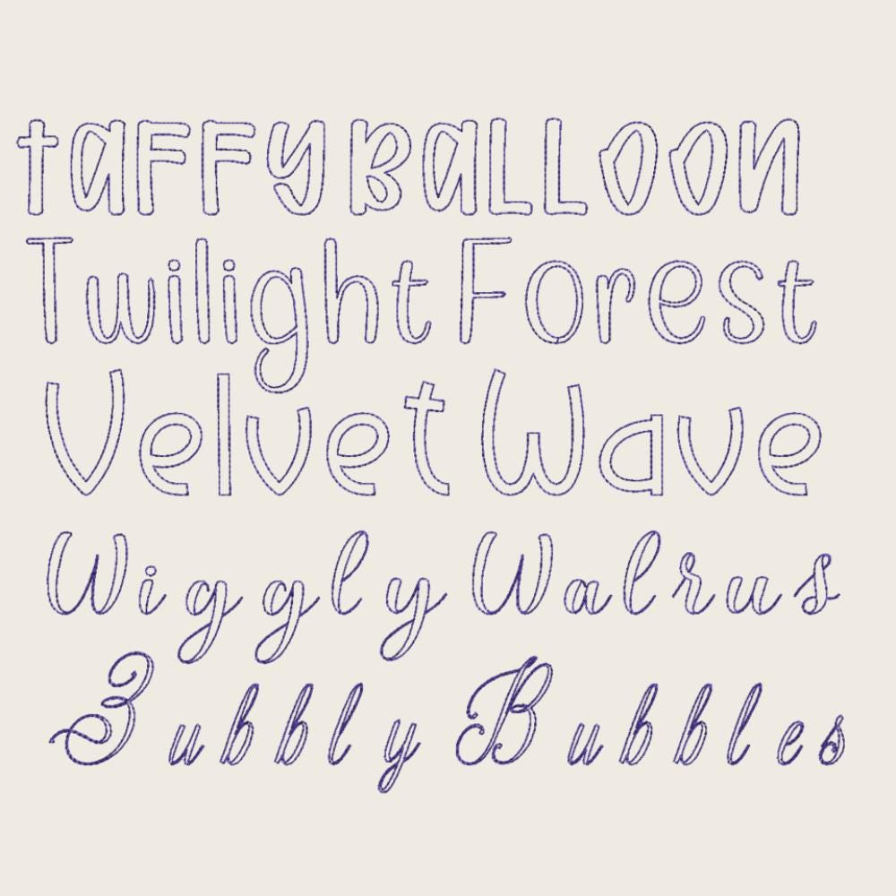 BX Embroidery Font, 10 BX Set, For Embrilliance, Scalable 13-125mm