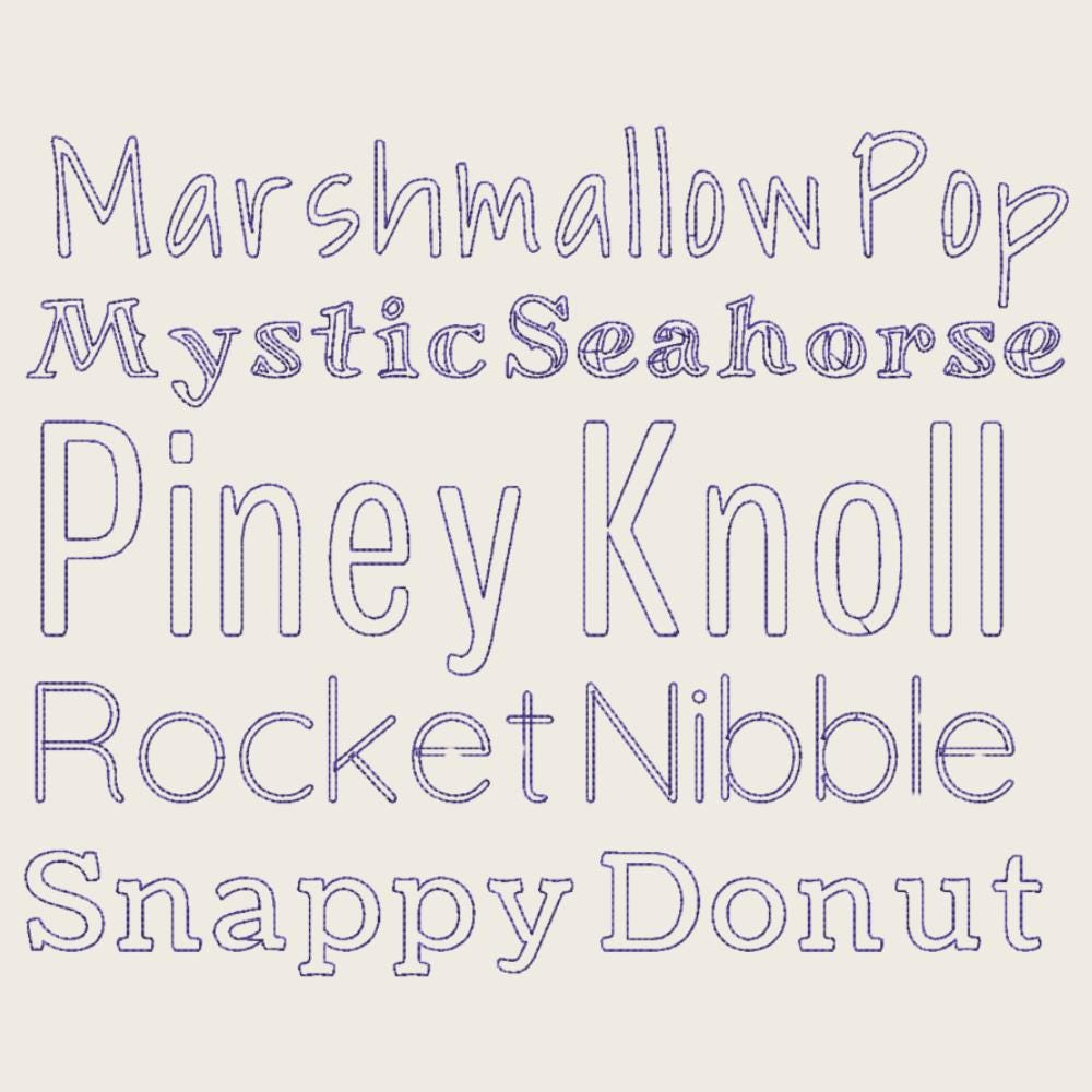BX embroidery font', 10-Font Set, Native BX, Embrilliance Ready