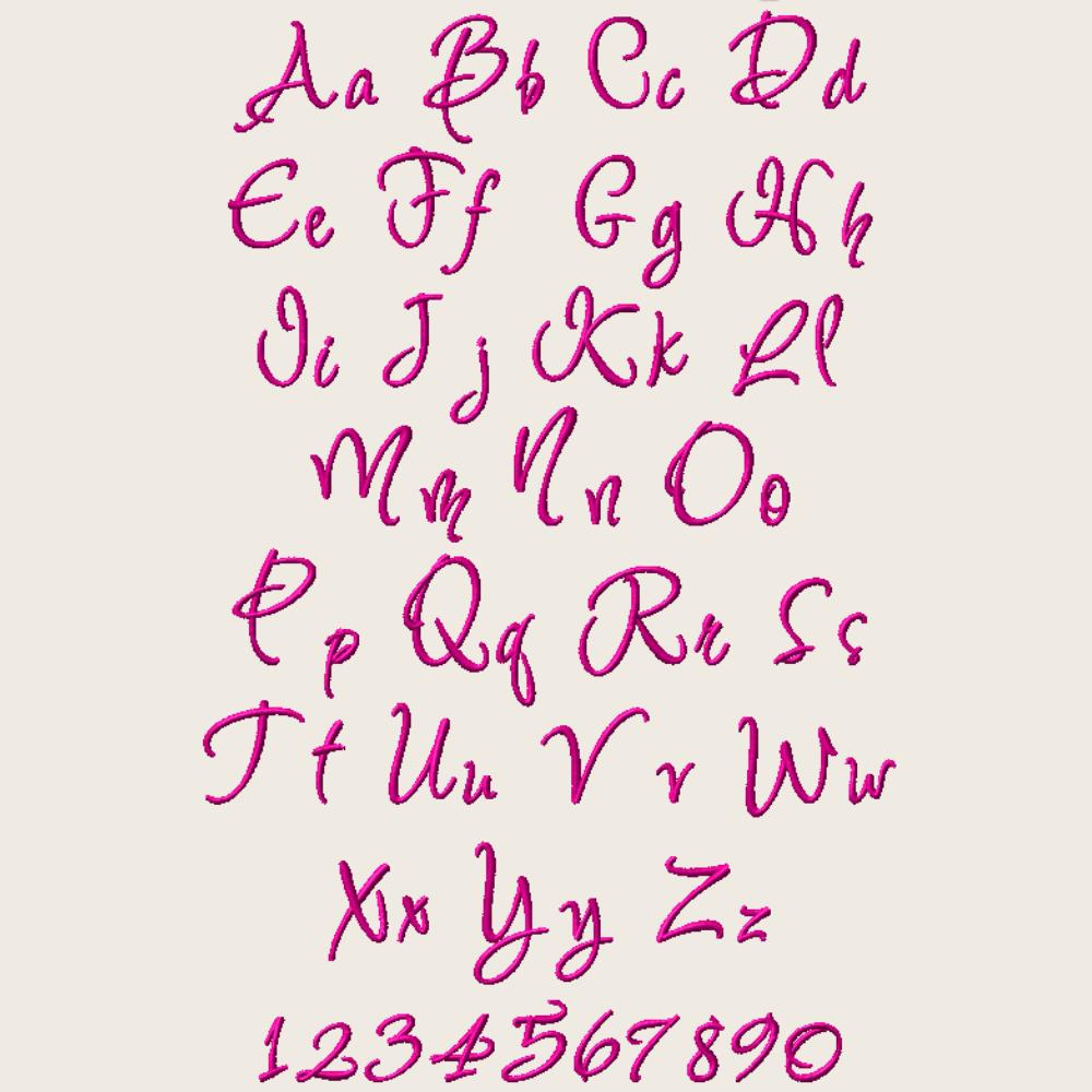 native BX embroidery font, Coastal Hug13-125mm EditableEmbrilliance