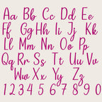 Bx Embroidery Font, Coastal Hug Script, Cursive Monogram, 13-125mm