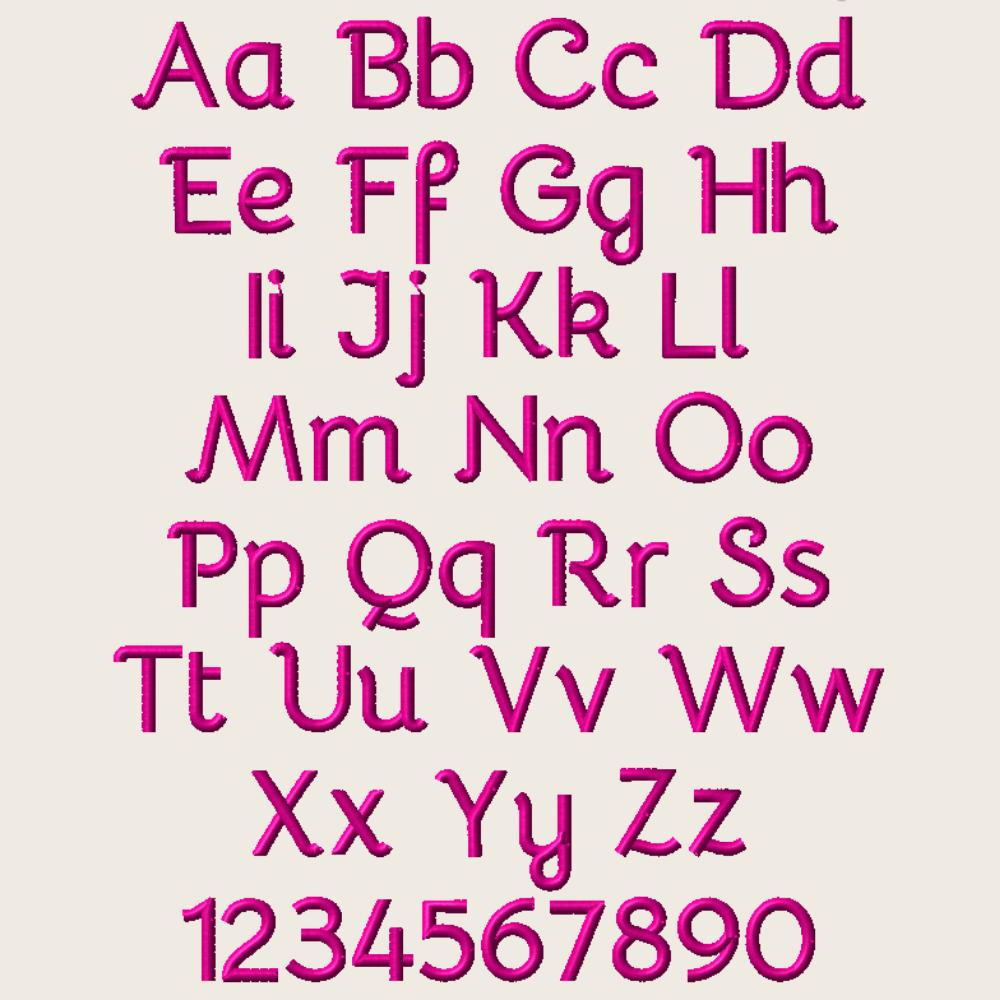 Native Bx Embroidery Font, Coastal Hug BX, 13mm–125mm (0.5"–5") Embrilliance