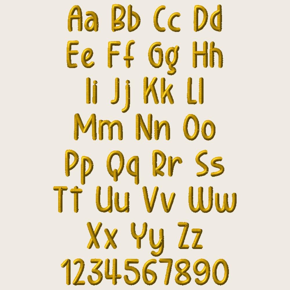 BX Embroidery Font, Pecan Pie Native Embrilliance BX 0.5-5in AlphaXL