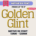 BX Embroidery Font' Coastal Hug Native BX, Scalable 13mm–125mm For