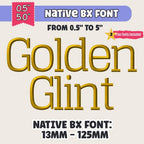 BX Embroidery Font' Coastal Hug Native BX, Scalable 13mm–125mm For