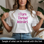 native BX font' Coastal Hug Embroidery Font, BX.5 13-125mm Stitch