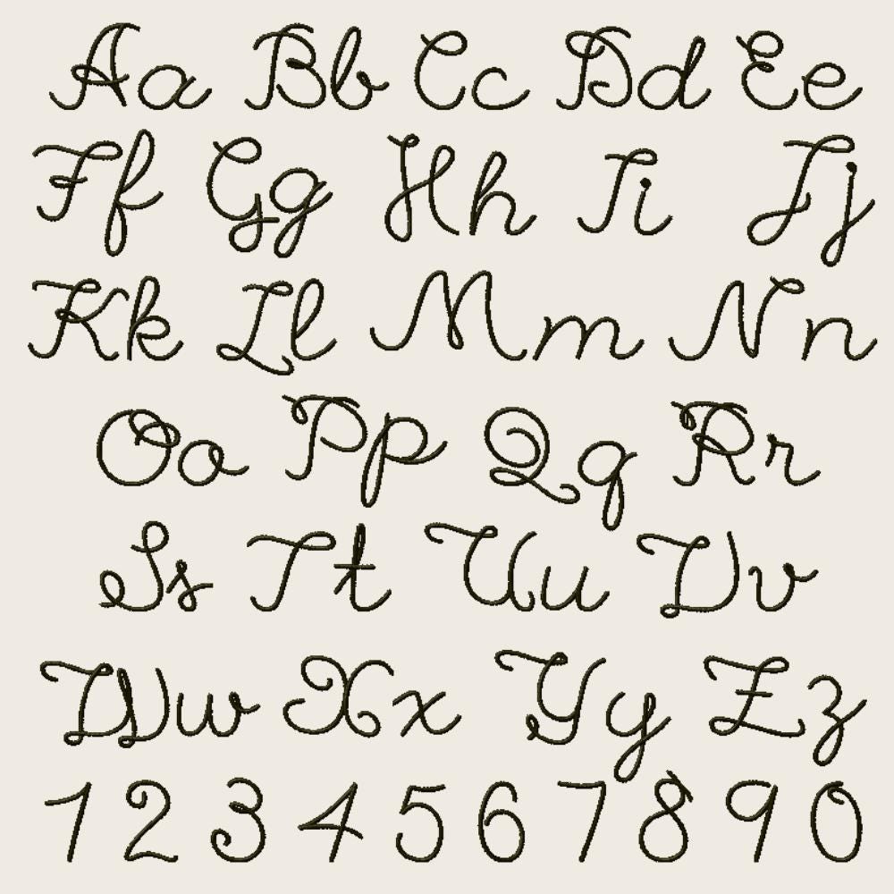 BX Embroidery Font' CoastalHug Native BX Editable Font, 13mm-125mm