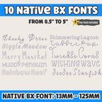 BX Embroidery Font, 10 Native BX Embrilliance Vintage Alphabet Set,