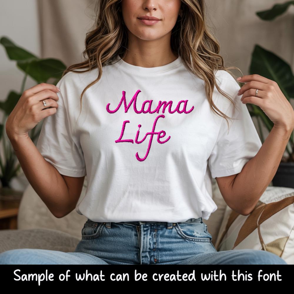 BX Embroidery Font' Coastal Hug Native BX Font, 13mm-125mm, Ready