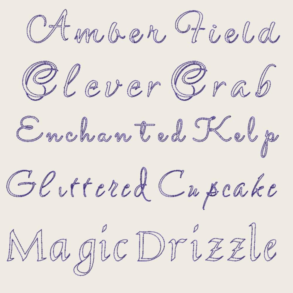 BX Embroidery Font, 10-Set Native BX Embrilliance Vintage Alpha