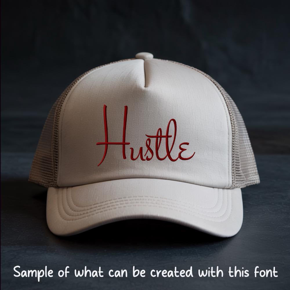 native BX embroidery font, Coastal Hug Resizable BX 13-125mm Edit!
