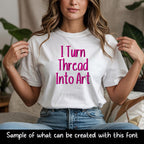 BX Embroidery Font' Coastal Hug Native BX For Embrilliance 13-125mm