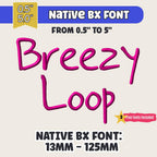 Native Bx Letters Coastal Hug BX Font Embrilliance Ready 13–125mm