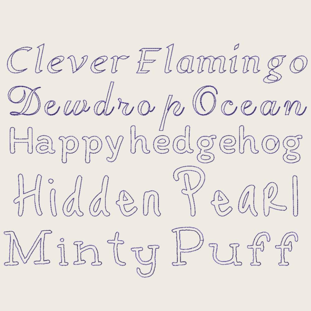 BX embroidery font', Embrilliance Native BX 10Character VintageSet