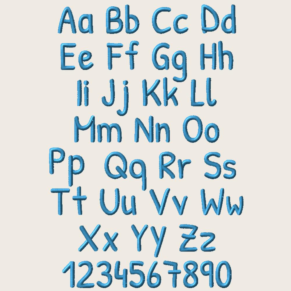 Native BX Font, Coastal Hug Embroidery Font BX.5, 13-125mm Script