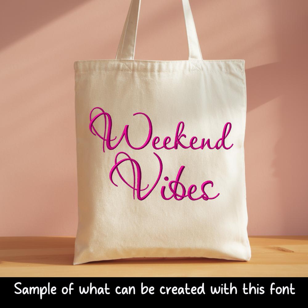 BX Embroidery Font, Coastal Hug Native BX, 13mm-125mm Scalable Pro