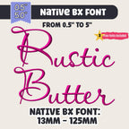 BX Embroidery Font, Coastal Hug Native BX, 13mm-125mm Scalable Pro