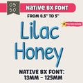 Native BX Font, Coastal Hug Embroidery Font BX.5, 13-125mm Script