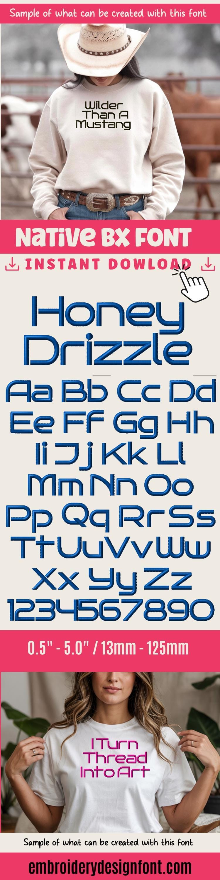 native bx embroidery font Coastal Hug BX Script 13-125mm Editable
