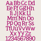BX Embroidery Font, Coastal Hug Fully Scalable 0.5"–5" (13–125mm)