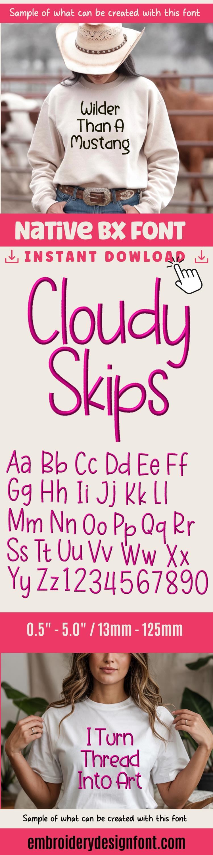 Bx Embroidery Font, Coastal Hug Alphabet, BX 13-125mm Script Mono