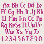 BX Embroidery Font, Tall Skinny Cursive Alphabet PES+ DST 13-125mm