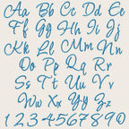 native BX font, Coastal Hug Embroidery Font, 13mm-125mm, BX 0.5-5