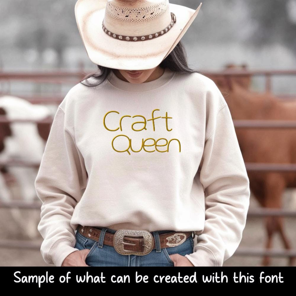 native bx font, Coastal Hug Embroidery Font, 13mm–125mm, Editable