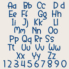 BX Embroidery Font' Coastal Hug Script, Instant Download PES DST.
