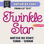 Native BX Embroidery Font, Coastal Hug BX, 13mm-125mm Scalable Pro