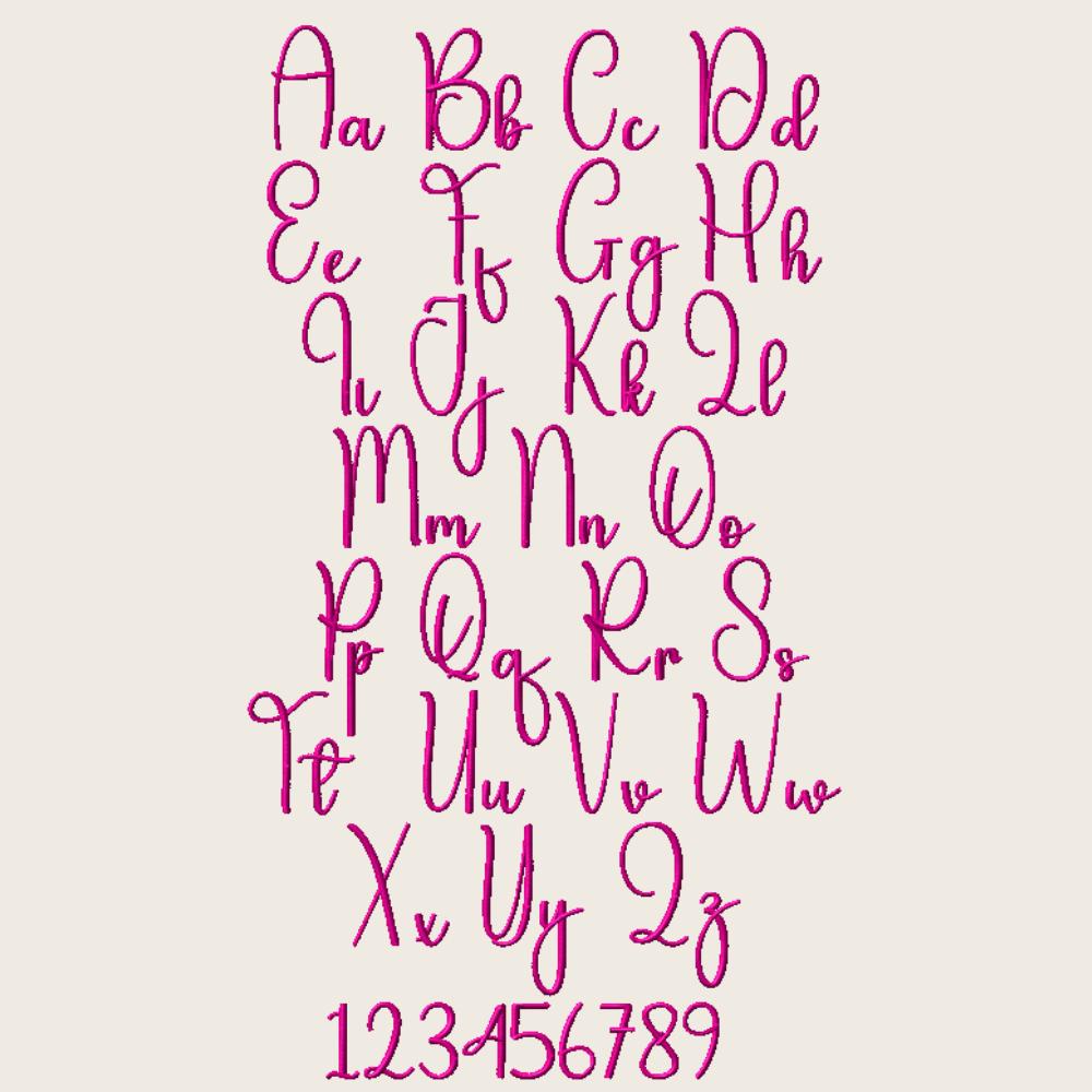 BX embroidery font' Starlight Meadow, BX Embrilliance 13mm-125mm.