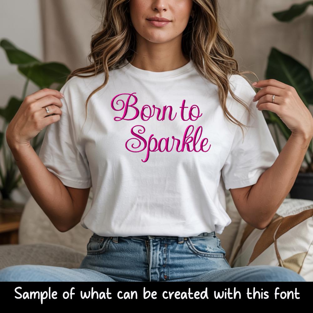 BX Embroidery Font Coastal Hug, Native BX 13mm-125mm Editable Pro