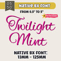 BX Embroidery Font, Coastal Hug BX Native Letterset 13-125mm Sets