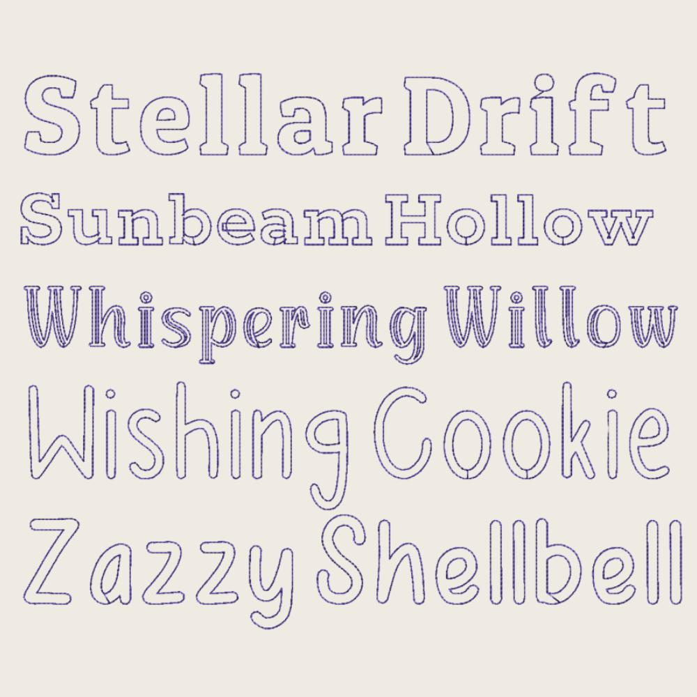 BX Embroidery Font, 10 Native BX Fonts, Embrilliance 13-125mm Home