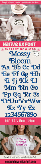 Embrilliance BX file' Coastal Hug BX Font, Native BX, 13-125mm XL