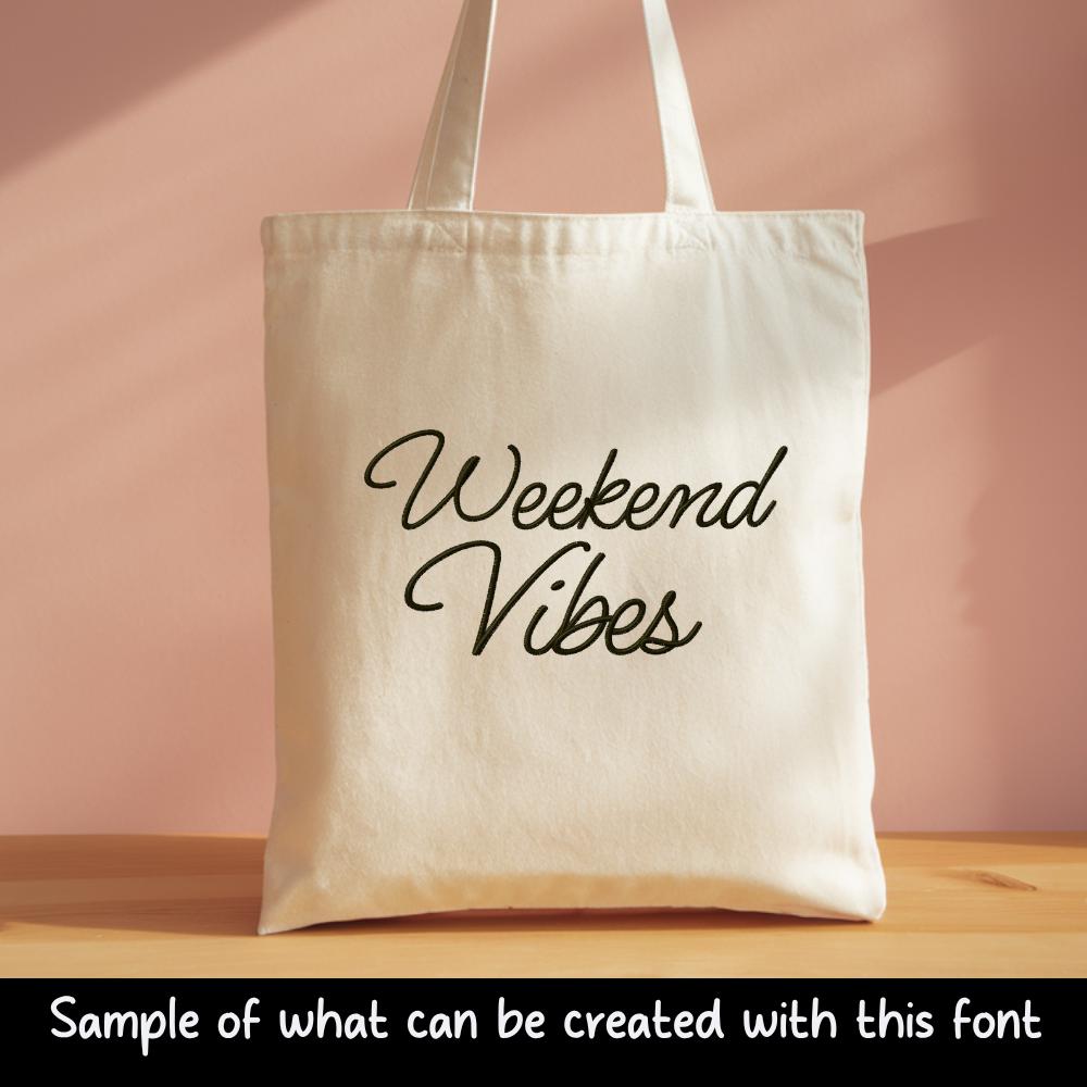 Bx Embroidery Font Coastal Hug Native BX Font 13mm–125mm Editable