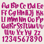 Bx Embroidery Font, Coastal Hug Script Alphabet, Monogram 0.5-5in