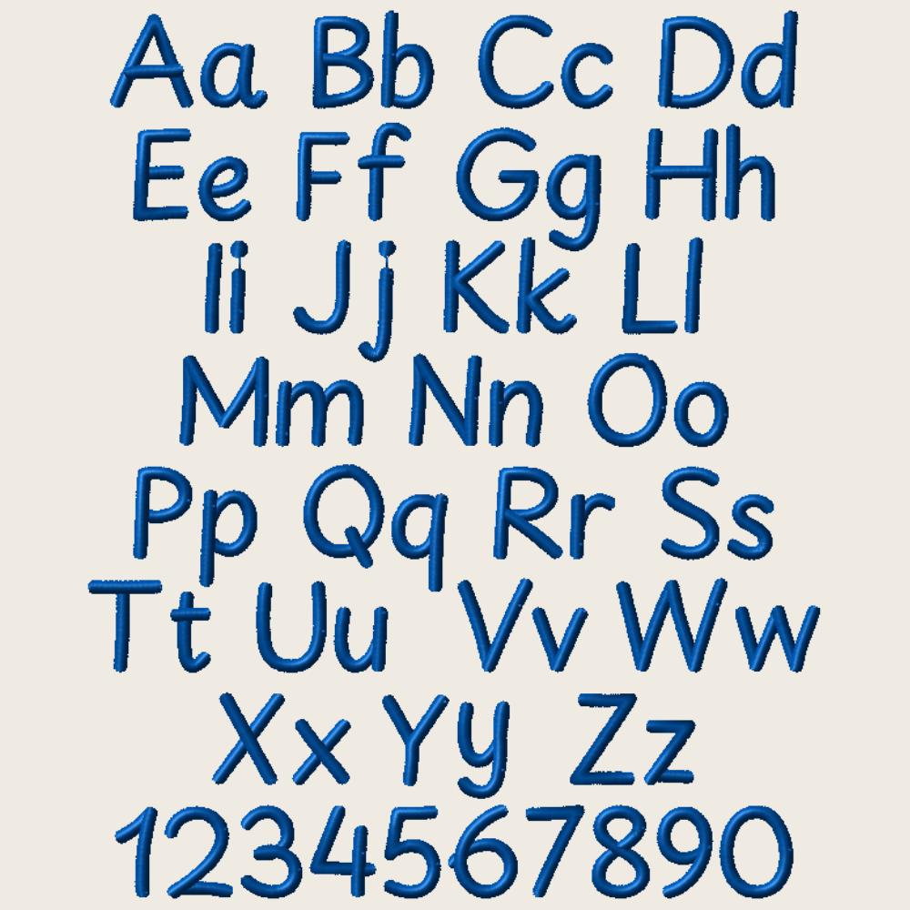 BX Embroidery Font, Coastal Hug Native BX, 13mm-125mm, Uppercase.