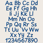 BX Embroidery Font, Coastal Hug Native BX, 13mm-125mm, Uppercase.