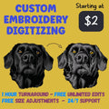 Custom Embroidery Digitizing, Logo & Patch, Multi-Format Fast PES