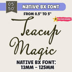 native bx embroidery font' Coastal Hug BX Font, Scalable 13mm-125mm