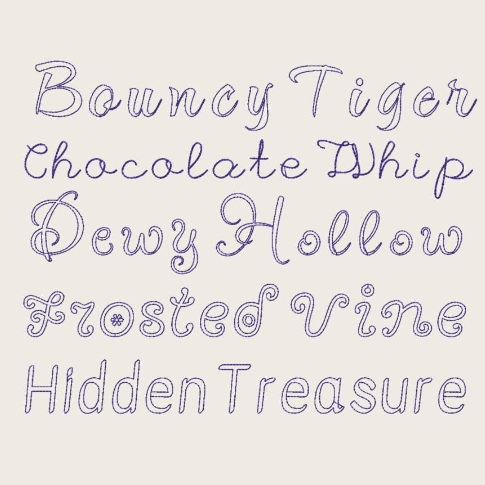 BX embroidery font', 10-Font Set, Native BX, Embrilliance Ready