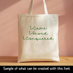 BX Embroidery Font, Frosted Fern Native+ BX Embrilliance 13-125mm.