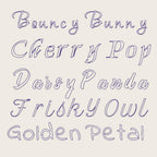 BX Embroidery Font, 10 Font Set Native BX For Embrilliance, 13-125mm