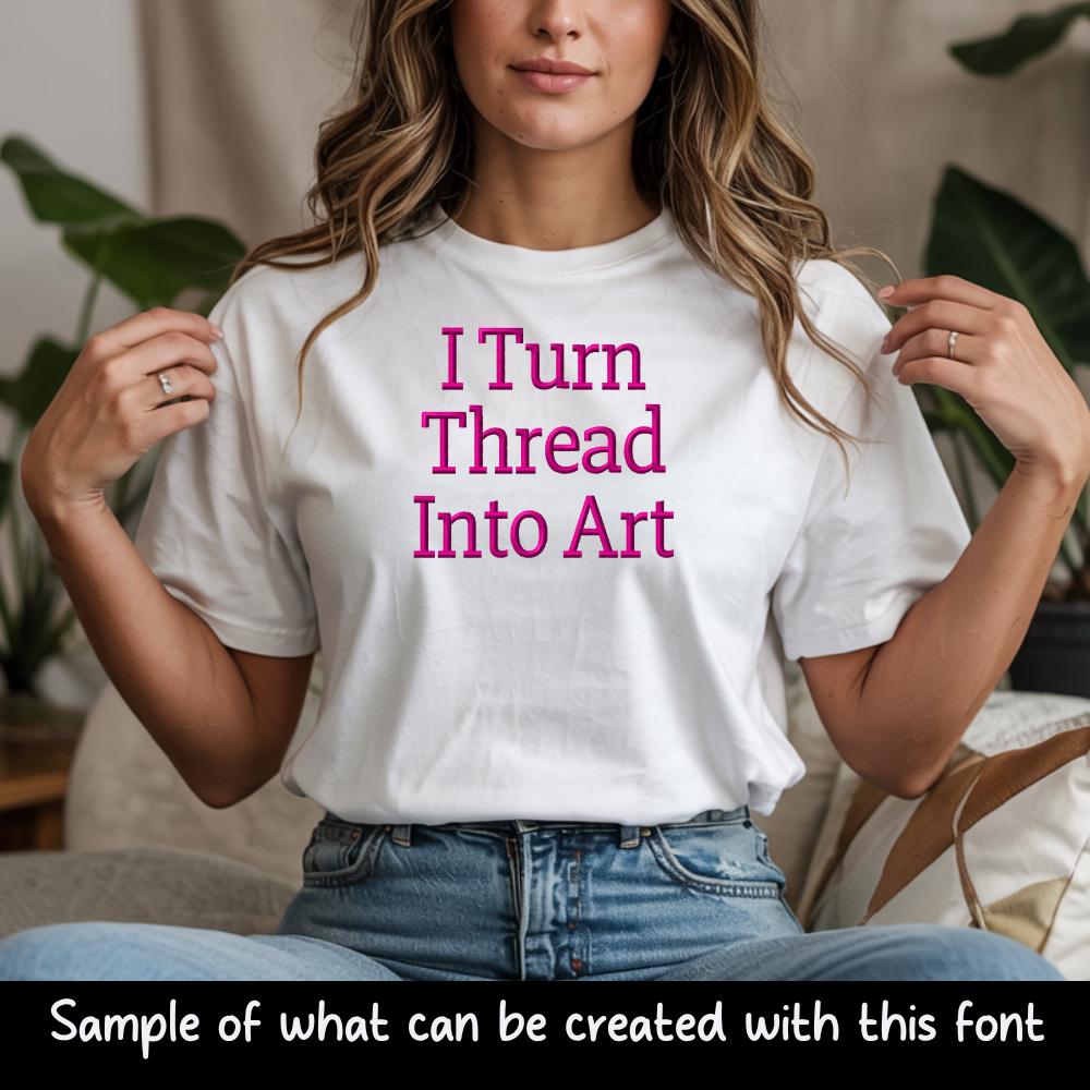 Native BX Embroidery Font, Coastal Hug Script, 13mm-125mm Editable