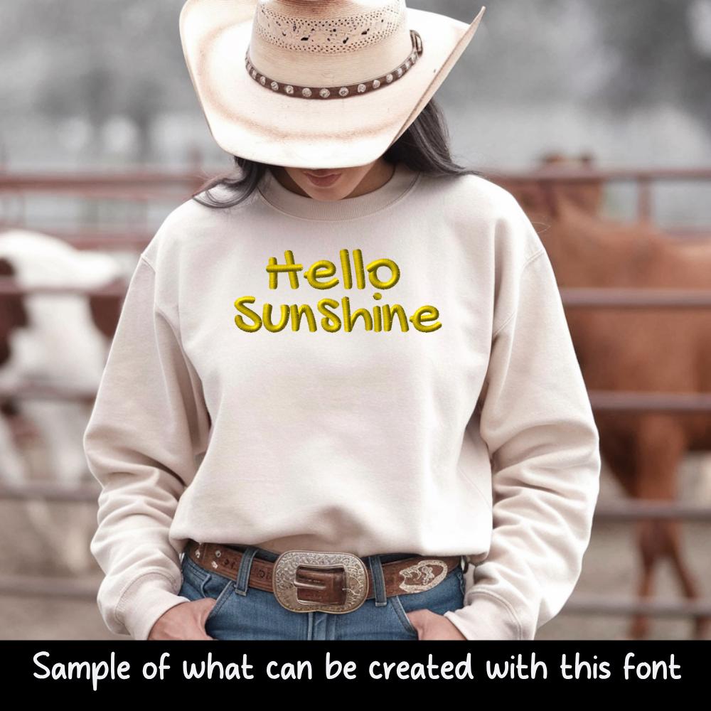 Native BX Font, Coastal Hug Embroidery, 13-125mm, Object, Editable