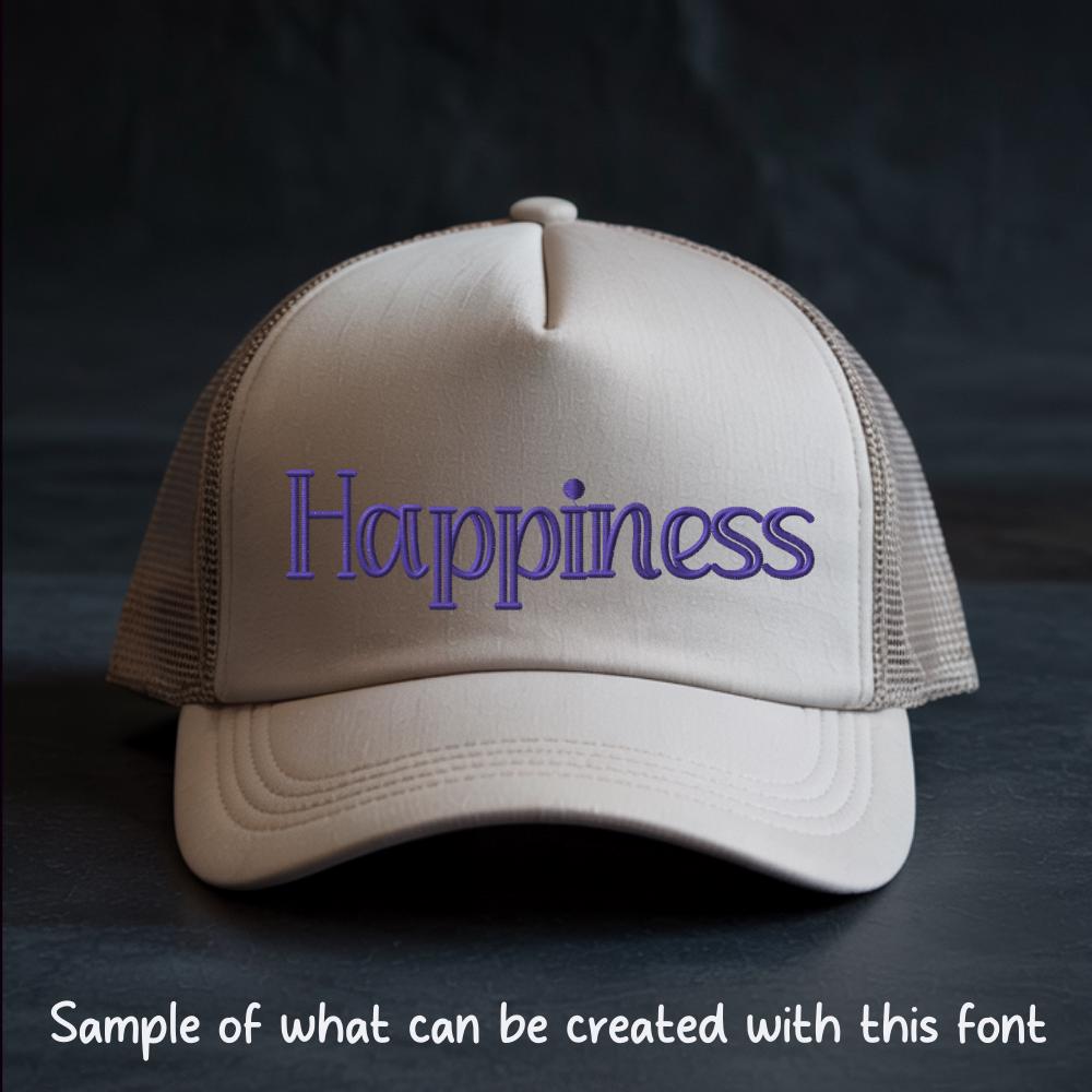BX Embroidery Font, Tall Skinny Cursive Alphabet PES+ DST 13-125mm