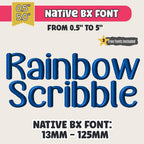 native bx embroidery font, CoastalHug Scalable 0.5-5in BX Font For