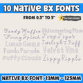 BX Embroidery Font'10 Font Set BX Embrilliance Vintage 13-125mm