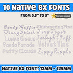 BX Embroidery Font'10 Font Set BX Embrilliance Vintage 13-125mm