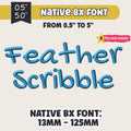 Native BX Font, Coastal Hug Embroidery, 13-125mm, Object, Editable